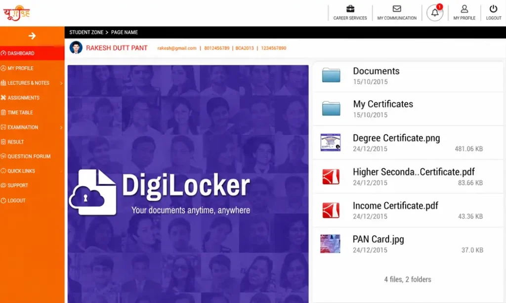 UDID Card Download 3 Digilocker dashboard