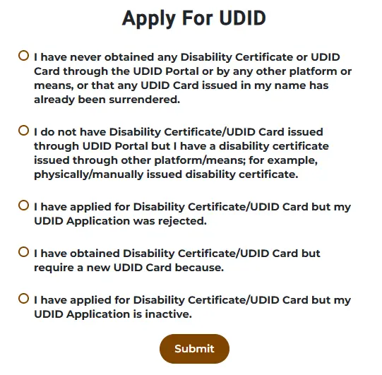 UDID Card 2 Apply for UDID Card